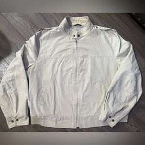Vintage 80s Casualcraft Hickory Actionwear Cream Jacket Men’s 45R USA Made